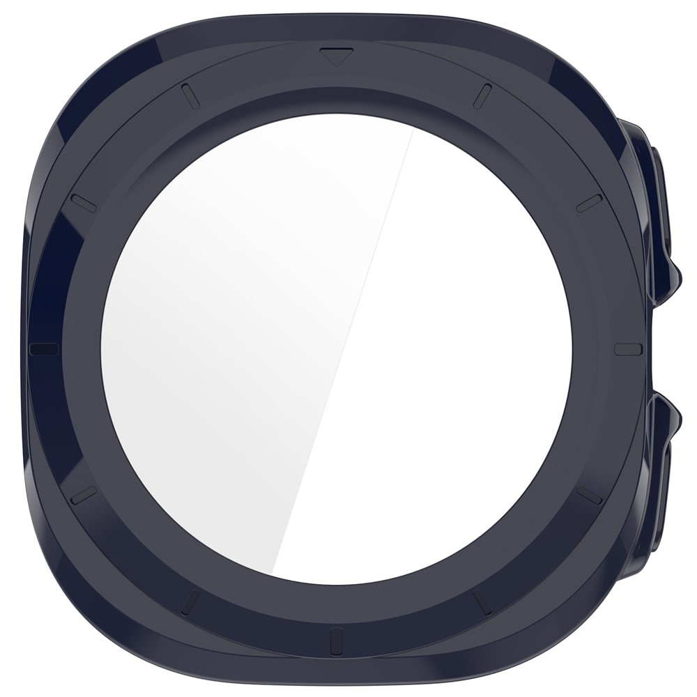Overall plastové nasadzovacie púzdro s ochranným sklom na Samsung Galaxy Watch Ultra2 47mm/Watch Ultra (2025) 47mm - modré