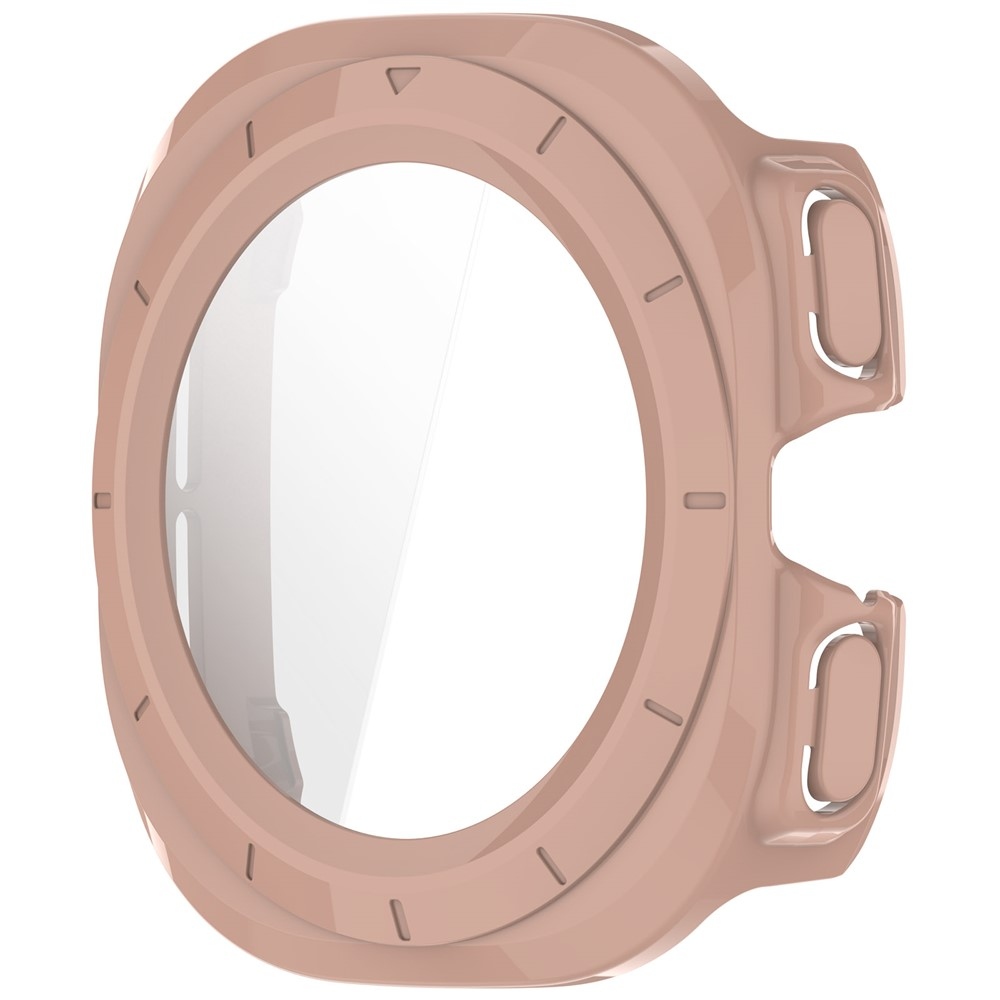 Overall plastové nasadzovacie puzdro s ochranným sklom na Samsung Galaxy Watch Ultra2 47mm/Watch Ultra (2025) 47mm - ružové