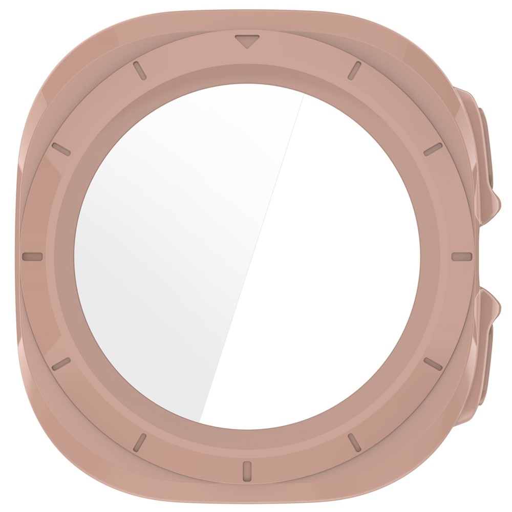 Overall plastové nasadzovacie puzdro s ochranným sklom na Samsung Galaxy Watch Ultra2 47mm/Watch Ultra (2025) 47mm - ružové