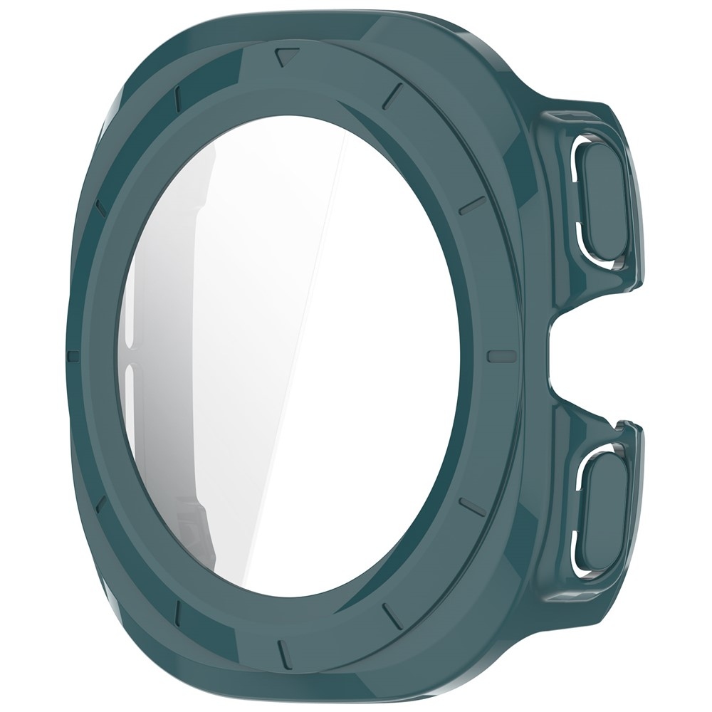 Overall plastové nasadzovacie puzdro s ochranným sklom na Samsung Galaxy Watch Ultra2 47mm/Watch Ultra (2025) 47mm - zelené