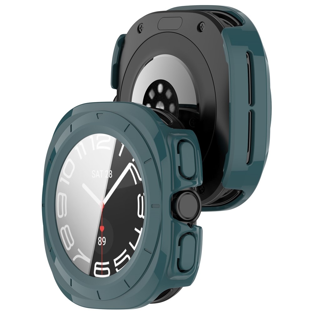 Overall plastové nasadzovacie puzdro s ochranným sklom na Samsung Galaxy Watch Ultra2 47mm/Watch Ultra (2025) 47mm - zelené