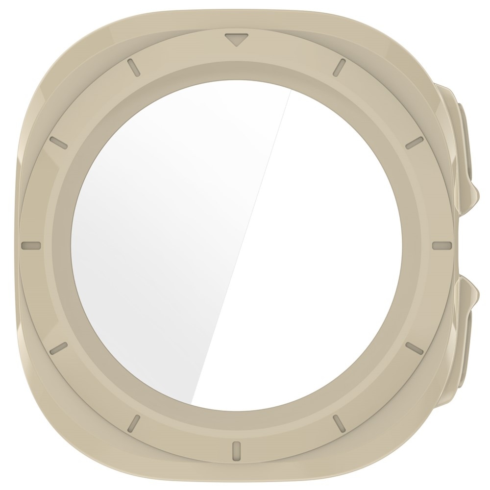 Overall plastové nasadzovacie puzdro s ochranným sklom na Samsung Galaxy Watch Ultra2 47mm/Watch Ultra (2025) 47mm - zlaté