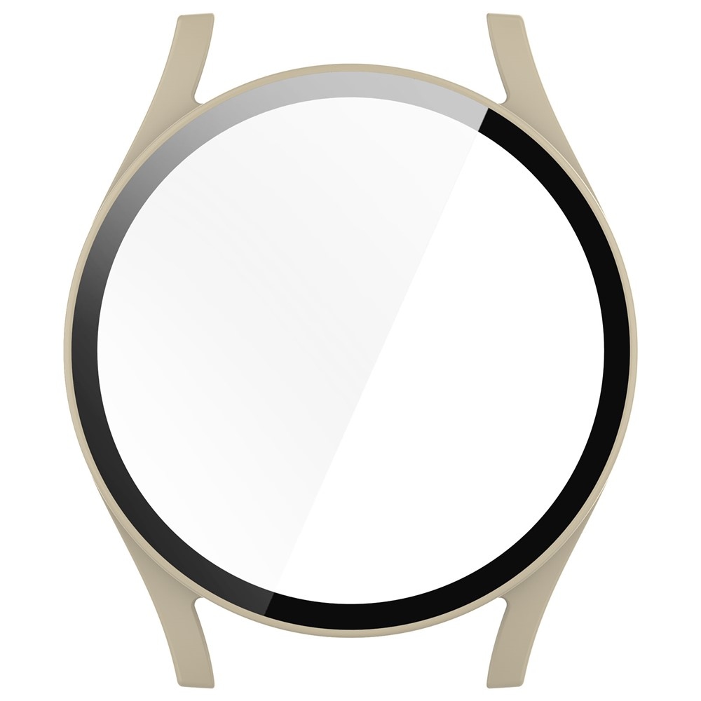 Overall plastové nasadzovacie puzdro s ochranným sklom na Samsung Galaxy Watch7 40mm - béžové