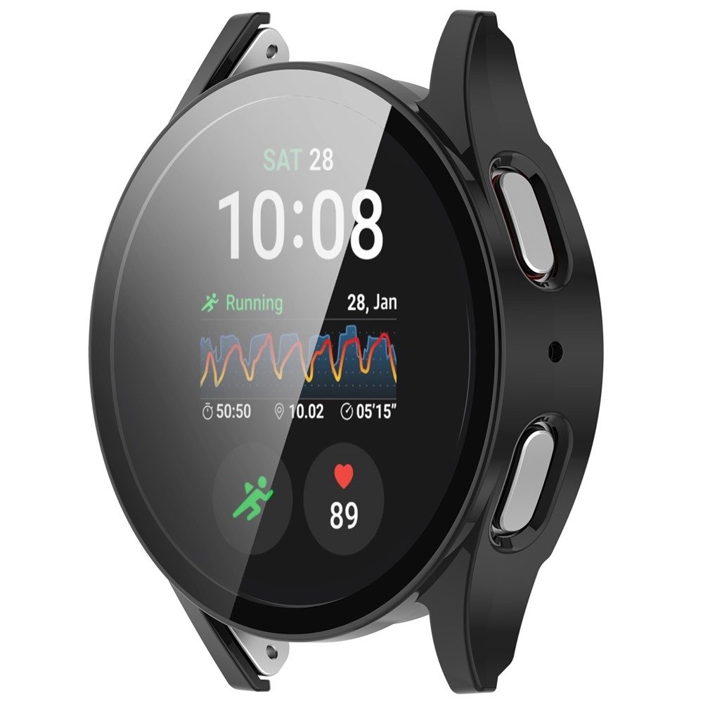 Overall plastové nasadzovacie púzdro s ochranným sklom na Samsung Galaxy Watch7 40mm - čierne