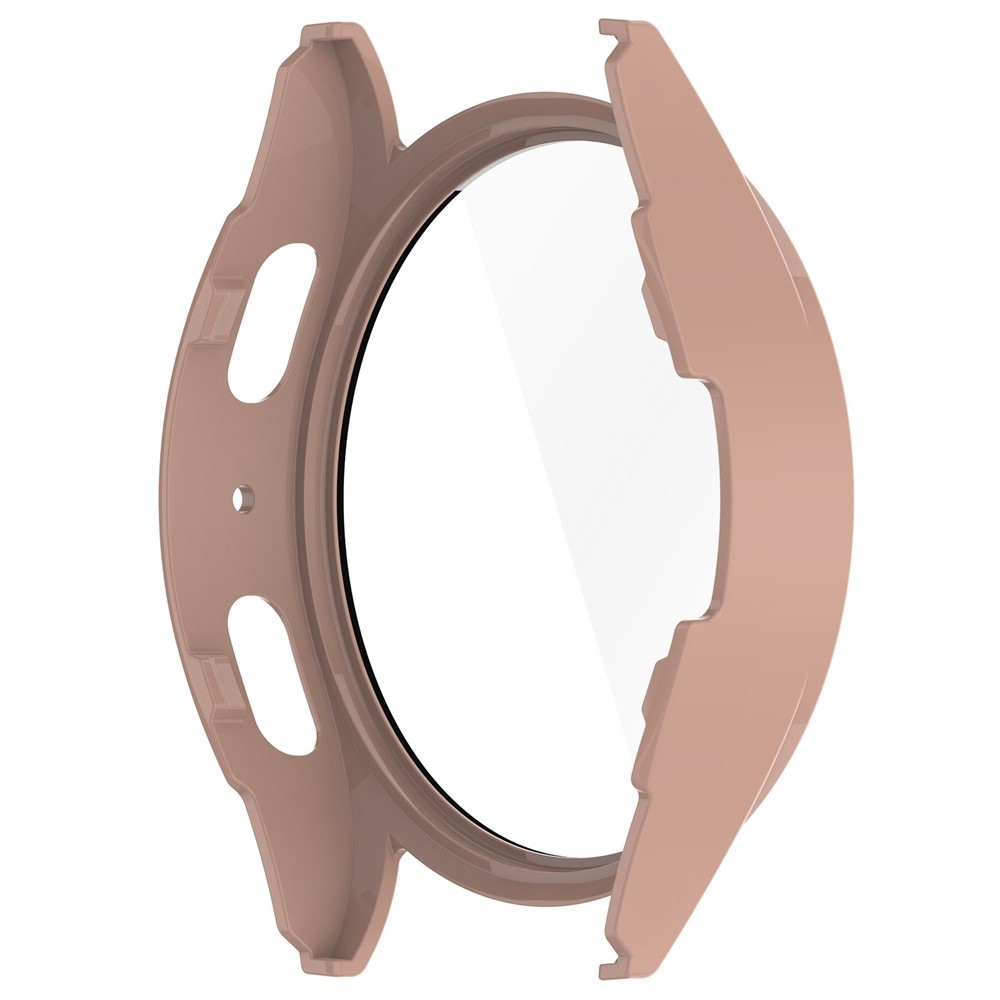 Overall plastové nasadzovacie puzdro s ochranným sklom na Samsung Galaxy Watch7 40mm - ružové