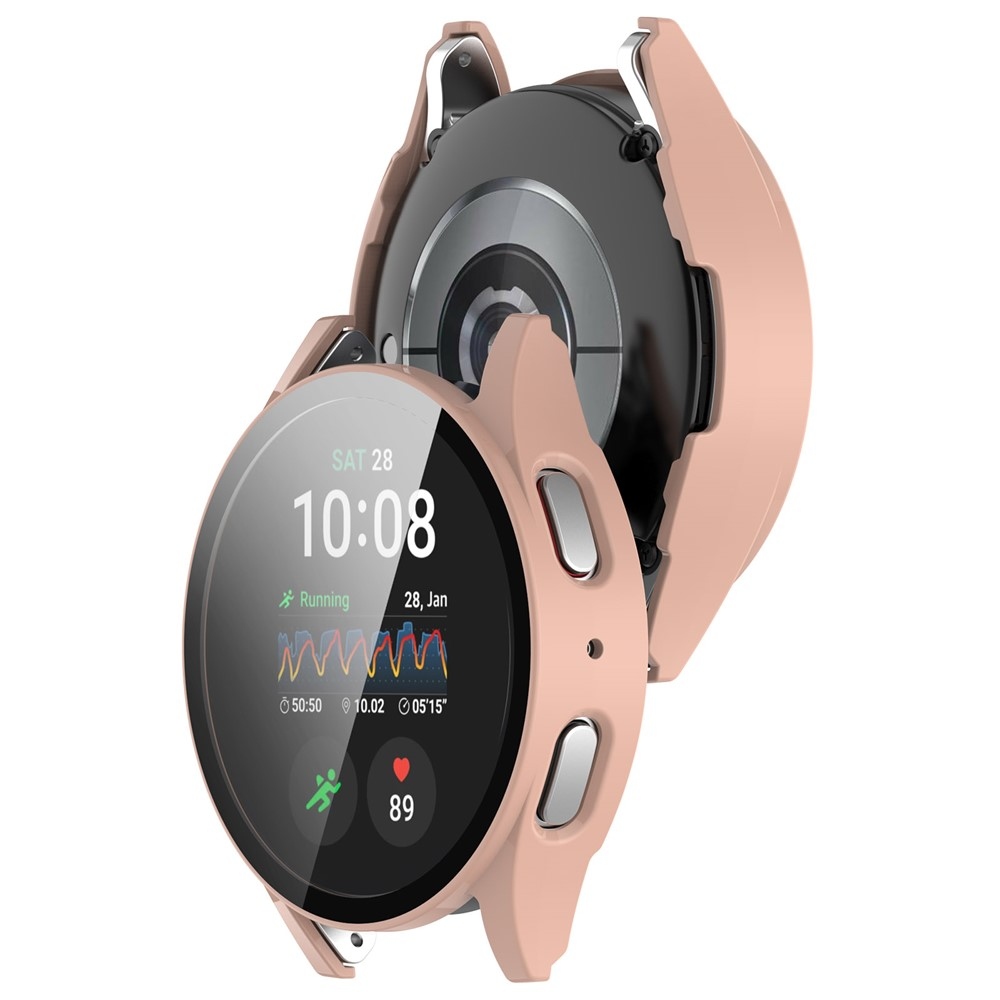 Overall plastové nasadzovacie puzdro s ochranným sklom na Samsung Galaxy Watch7 40mm - ružové