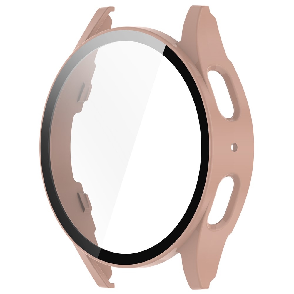 Overall plastové nasadzovacie puzdro s ochranným sklom na Samsung Galaxy Watch7 40mm - ružové