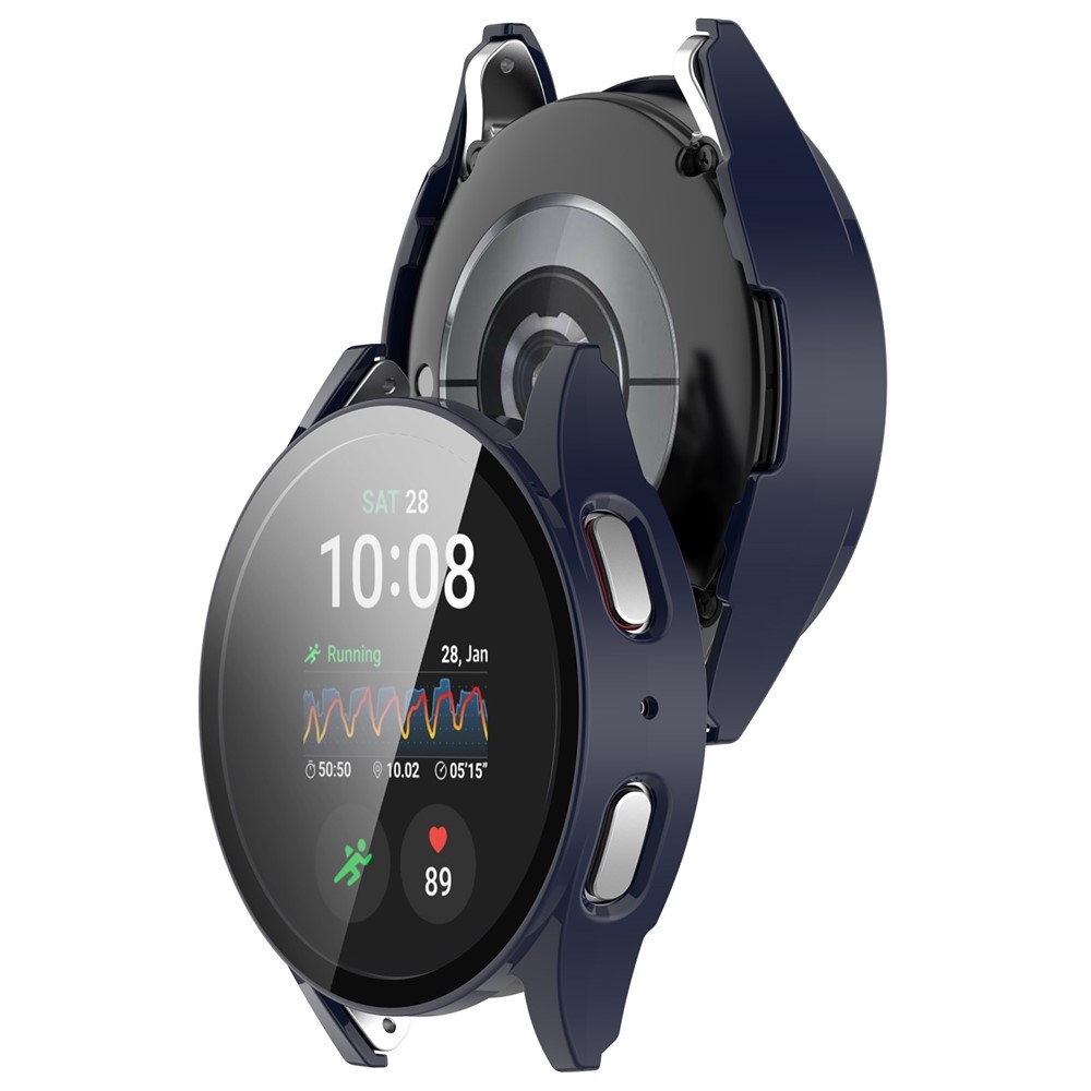 Overall plastové nasadzovacie puzdro s ochranným sklom na Samsung Galaxy Watch7 40mm - tmavomodré