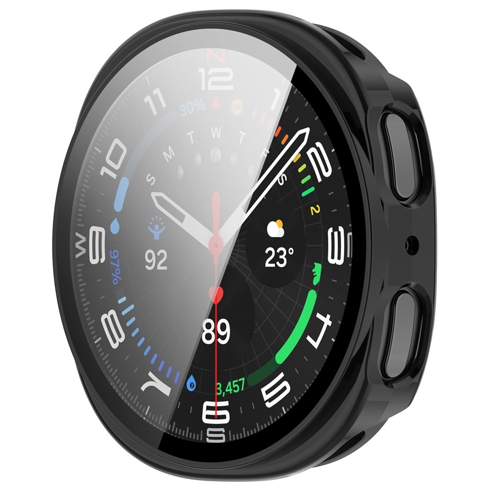 Overall plastové nasadzovacie púzdro s ochranným sklom na Samsung Galaxy Watch8 40mm - čierne