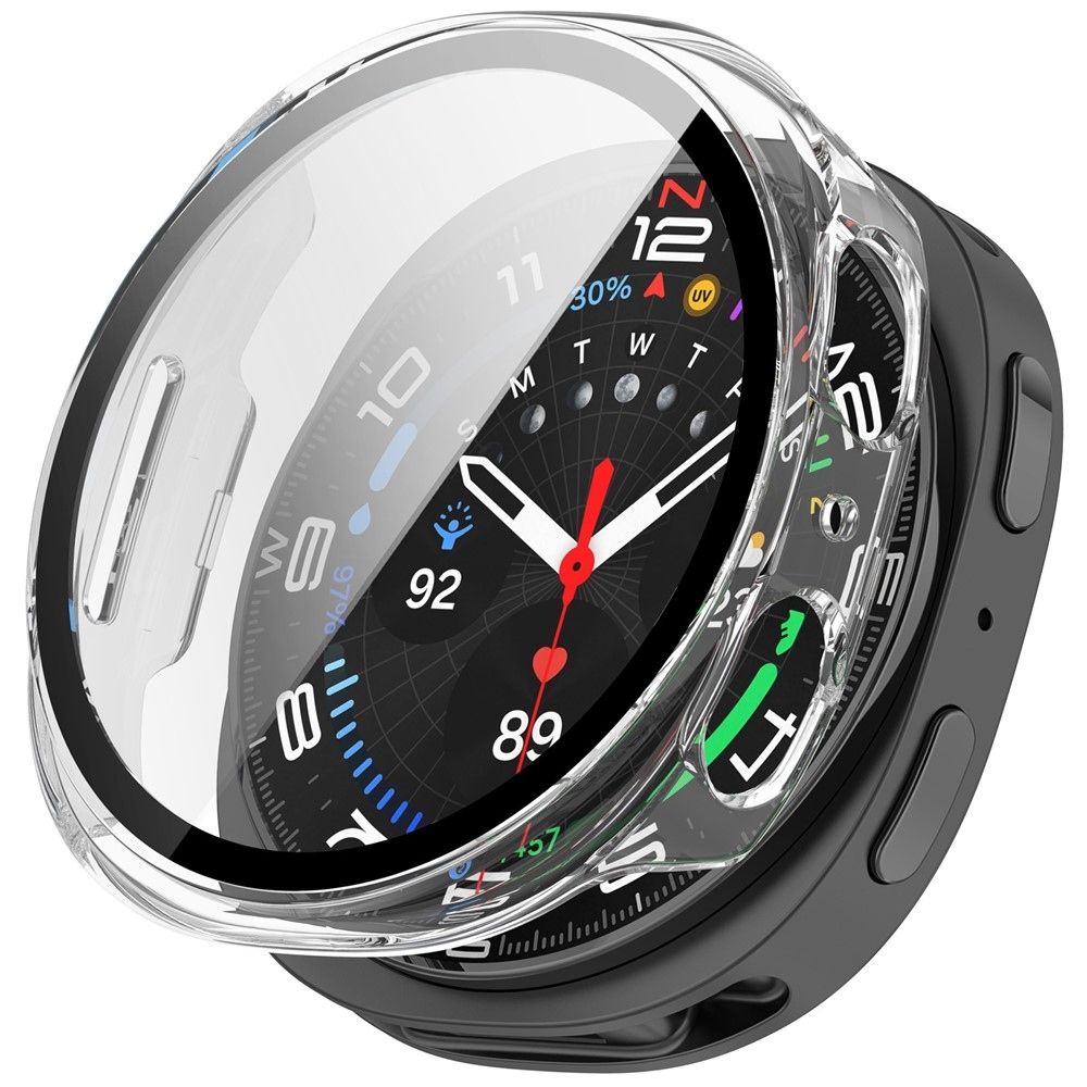 Overall plastové nasadzovacie puzdro s ochranným sklom na Samsung Galaxy Watch8 40mm - priehľadné