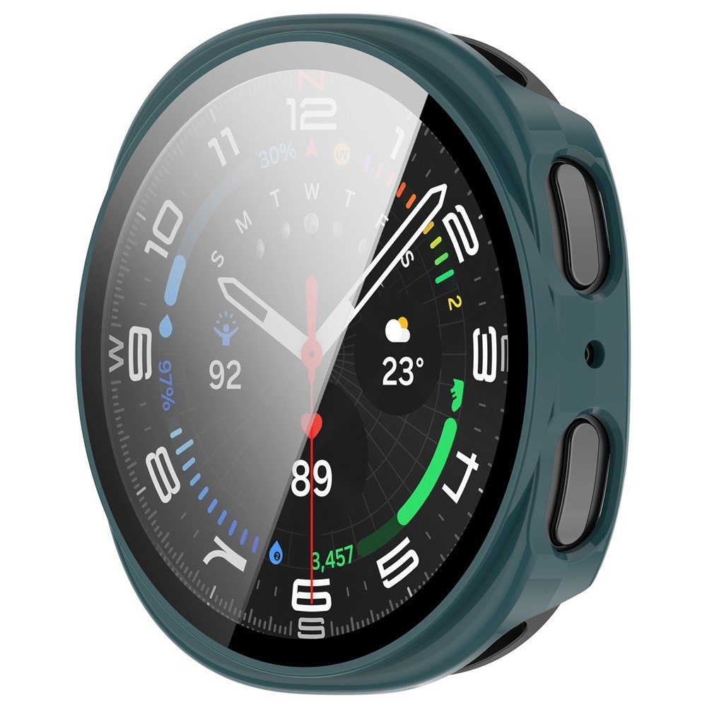Overall plastové nasadzovacie puzdro s ochranným sklom na Samsung Galaxy Watch8 44mm - zelené