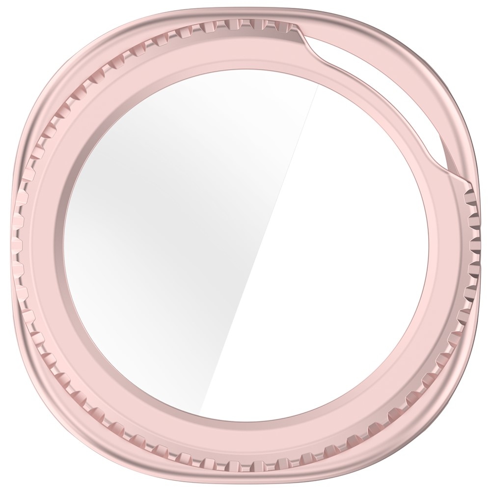 Overall plastové nasadzovacie puzdro s ochranným sklom na Samsung Galaxy Watch8 Classic 46mm - ružové