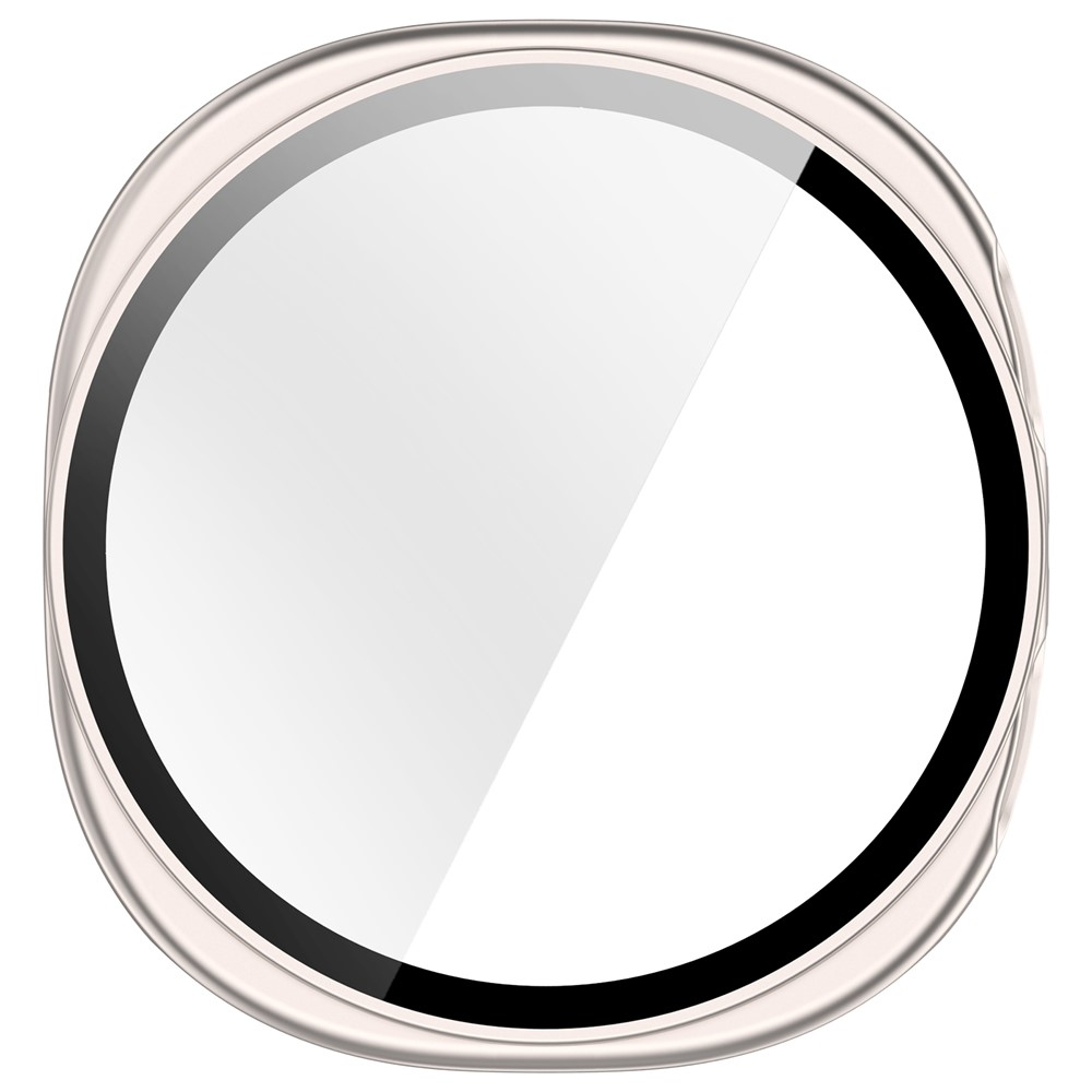 Overall plastové nasadzovacie puzdro s ochranným sklom na Samsung Galaxy Watch9 44mm - béžové