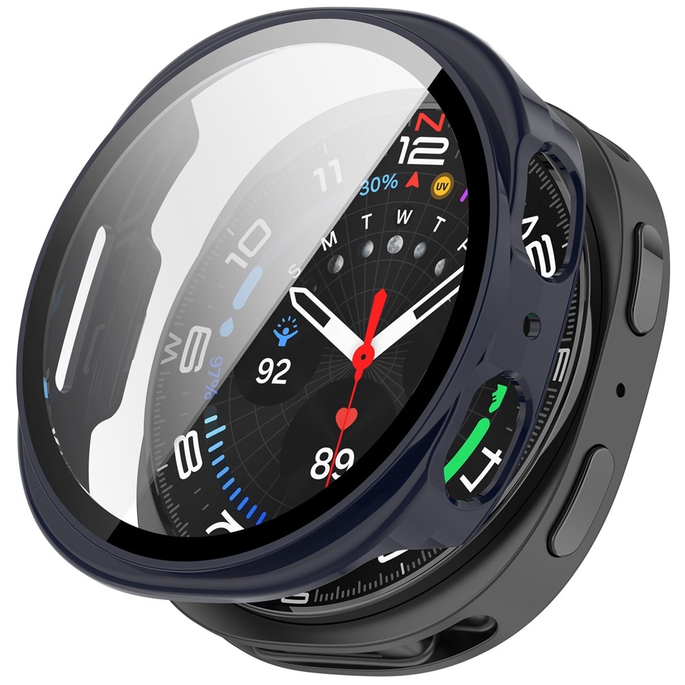 Overall plastové nasadzovacie puzdro s ochranným sklom na Samsung Galaxy Watch9 44mm - modré