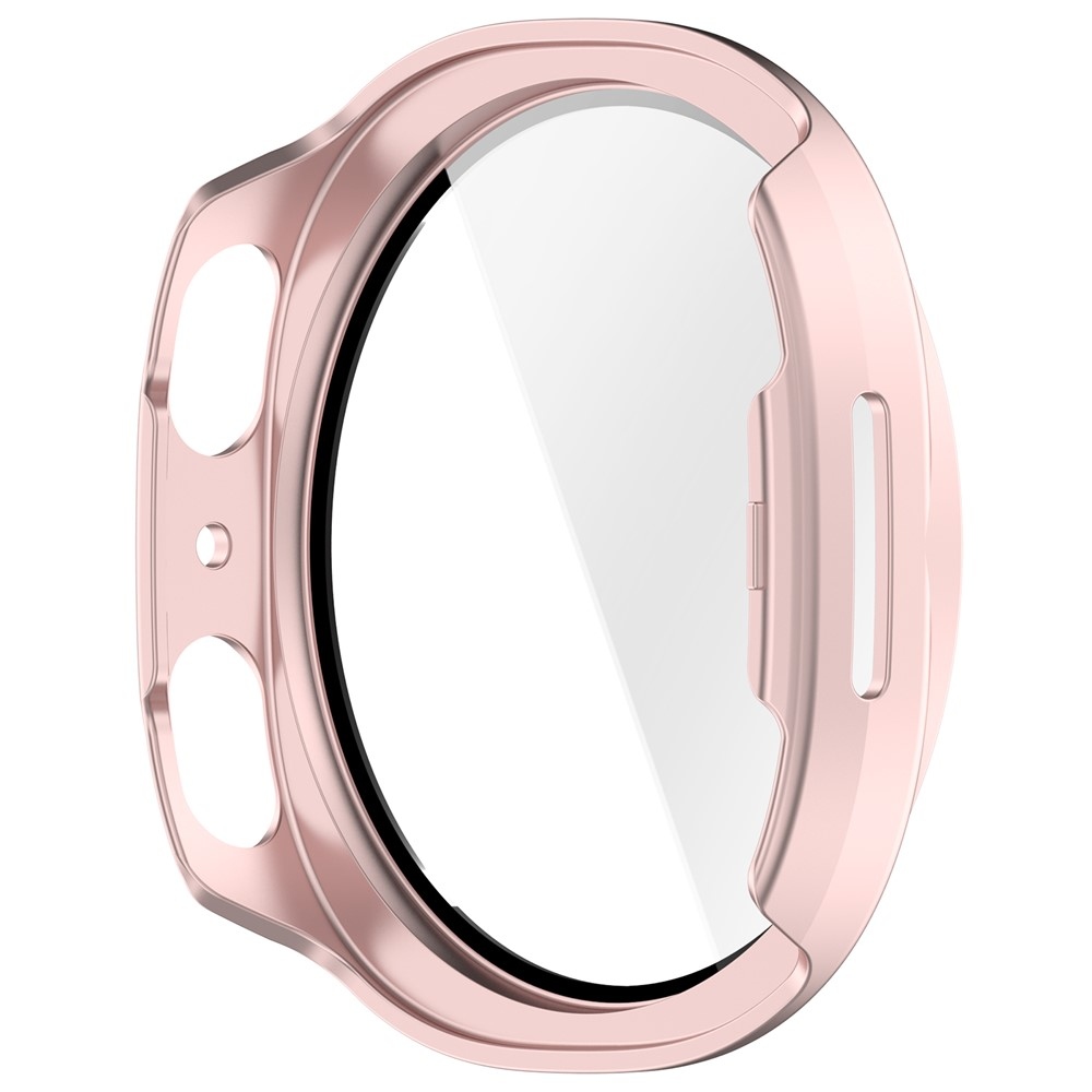 Overall plastové nasadzovacie puzdro s ochranným sklom na Samsung Galaxy Watch9 44mm - ružové