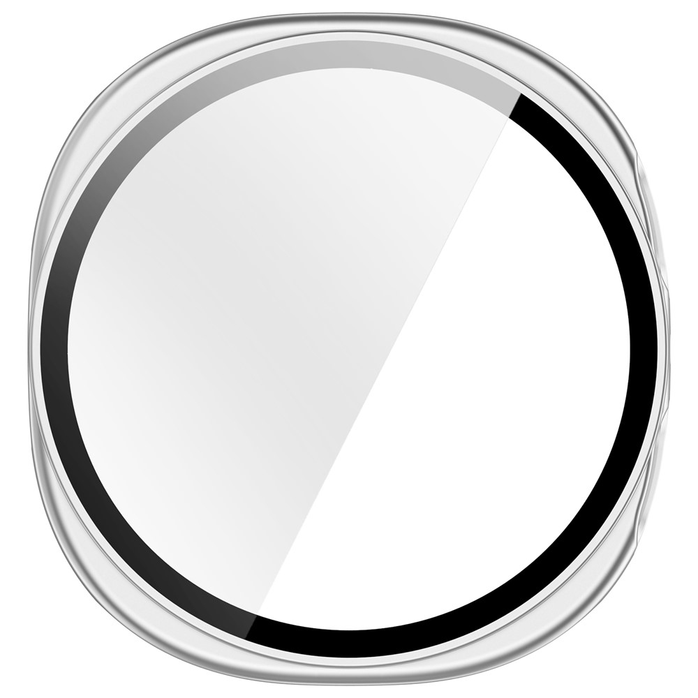 Overall plastové nasadzovacie puzdro s ochranným sklom na Samsung Galaxy Watch9 44mm - strieborné