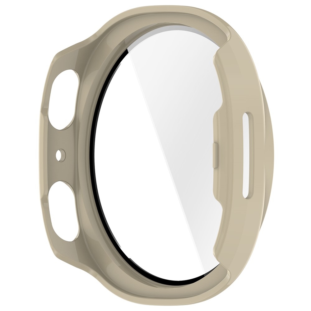 Overall plastové nasadzovacie puzdro s ochranným sklom na Samsung Galaxy Watch9 44mm - zlaté