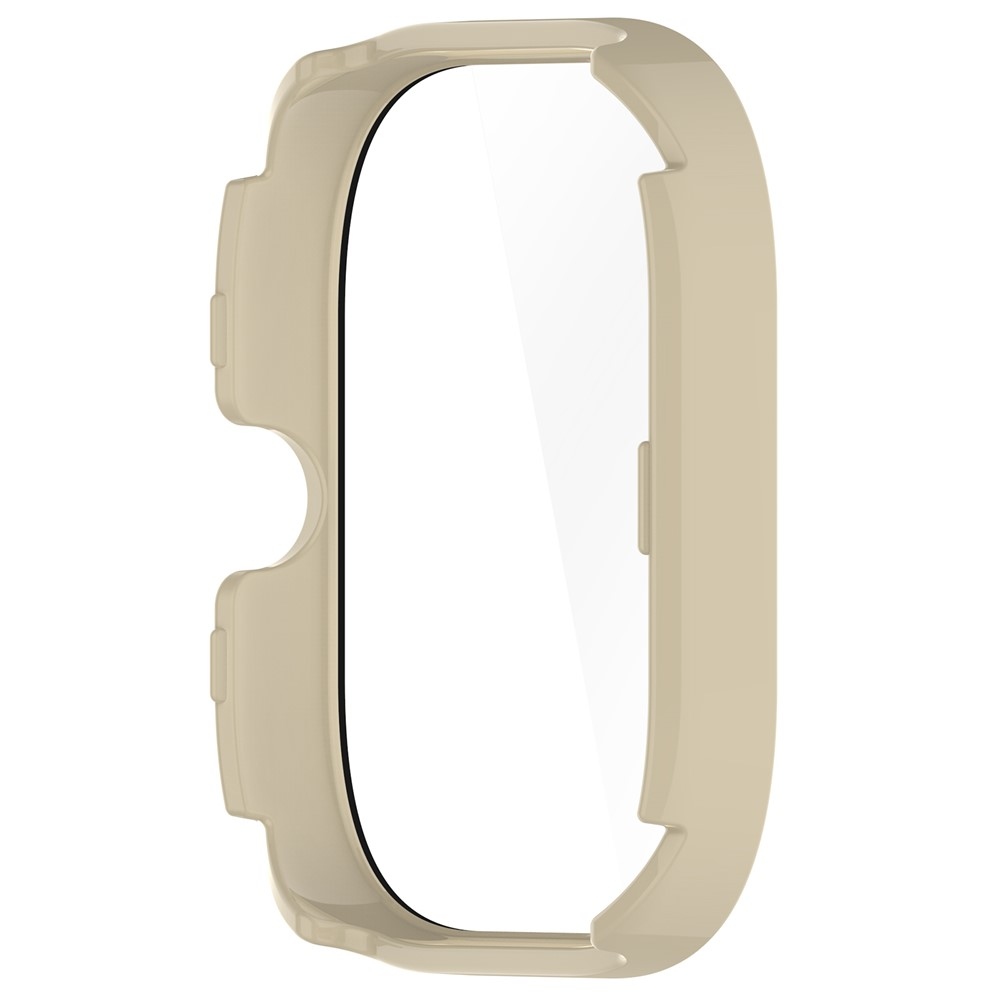 Overall plastové nasadzovacie puzdro s ochranným sklom na Xiaomi Redmi Watch 4 - béžové