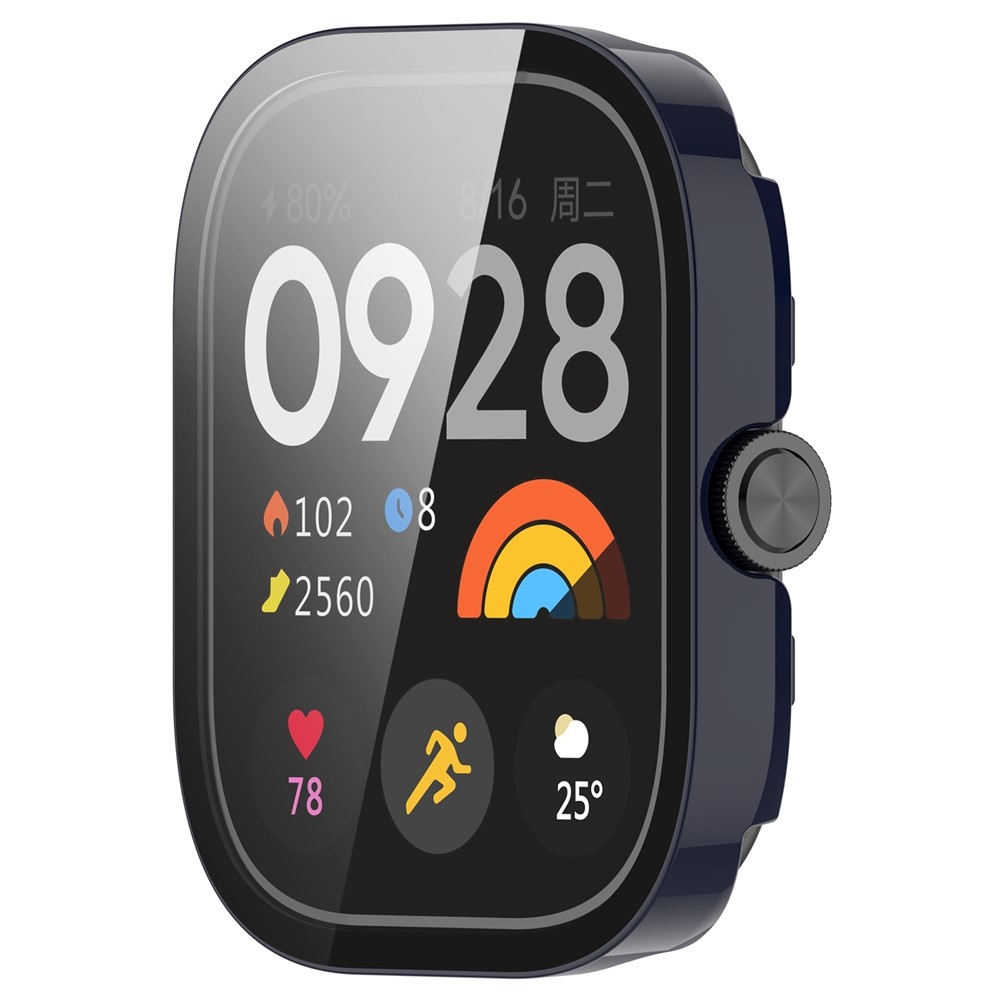 Overall plastové nasadzovacie puzdro s ochranným sklom na Xiaomi Redmi Watch 4 - modré