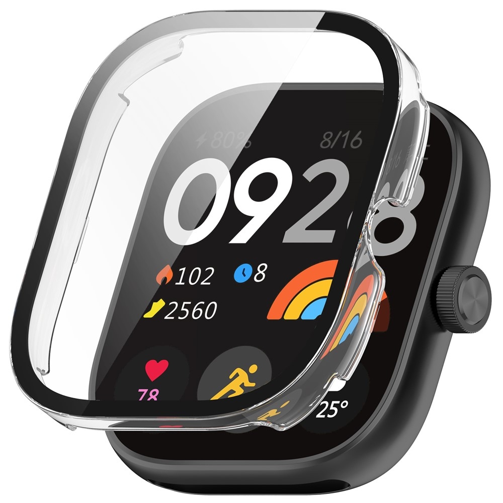Overall plastové nasadzovacie puzdro s ochranným sklom na Xiaomi Redmi Watch 4 - priehľadné