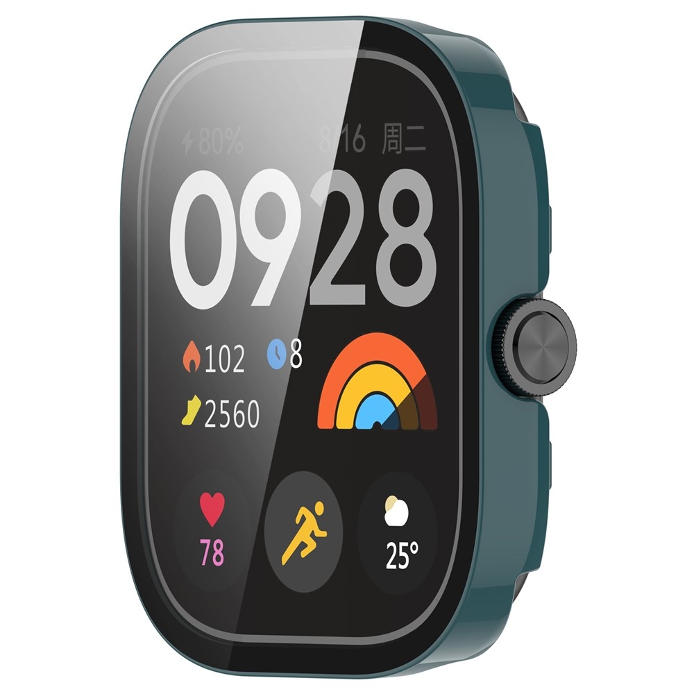 Overall plastové nasadzovacie puzdro s ochranným sklom na Xiaomi Redmi Watch 4 - zelené