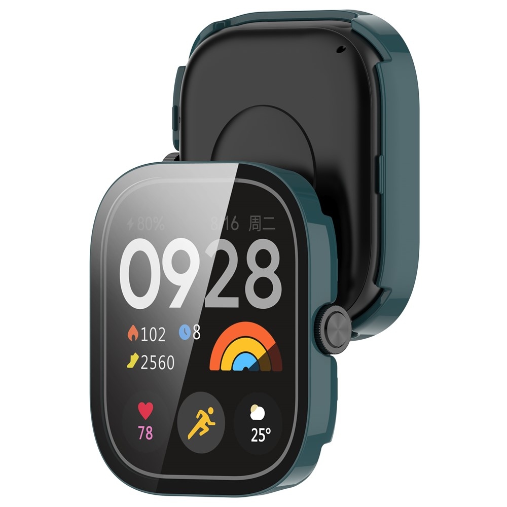 Overall plastové nasadzovacie puzdro s ochranným sklom na Xiaomi Redmi Watch 4 - zelené