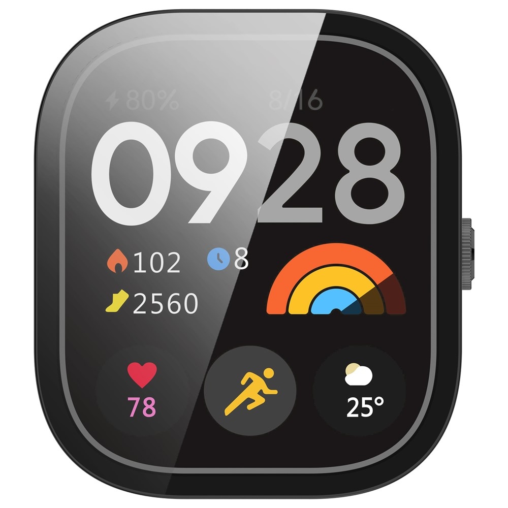 Overall plastové nasadzovacie puzdro s ochranným sklom na Xiaomi Redmi Watch 5 - čierne