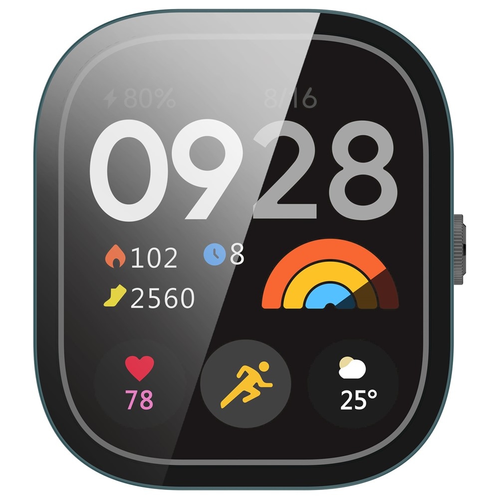 Overall plastové nasadzovacie puzdro s ochranným sklom na Xiaomi Redmi Watch 5 - zelené