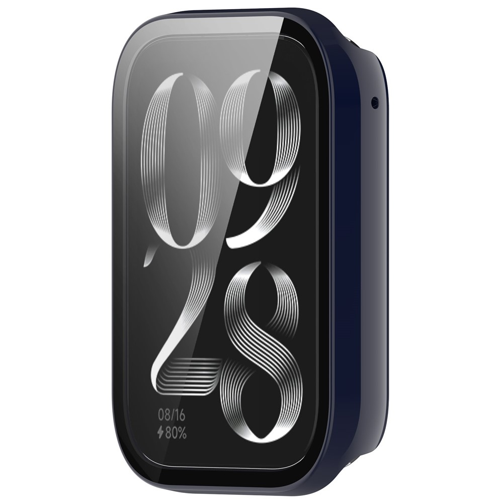 Overall plastové nasadzovacie puzdro s ochranným sklom na Xiaomi Smart Band 8 Pro - modré