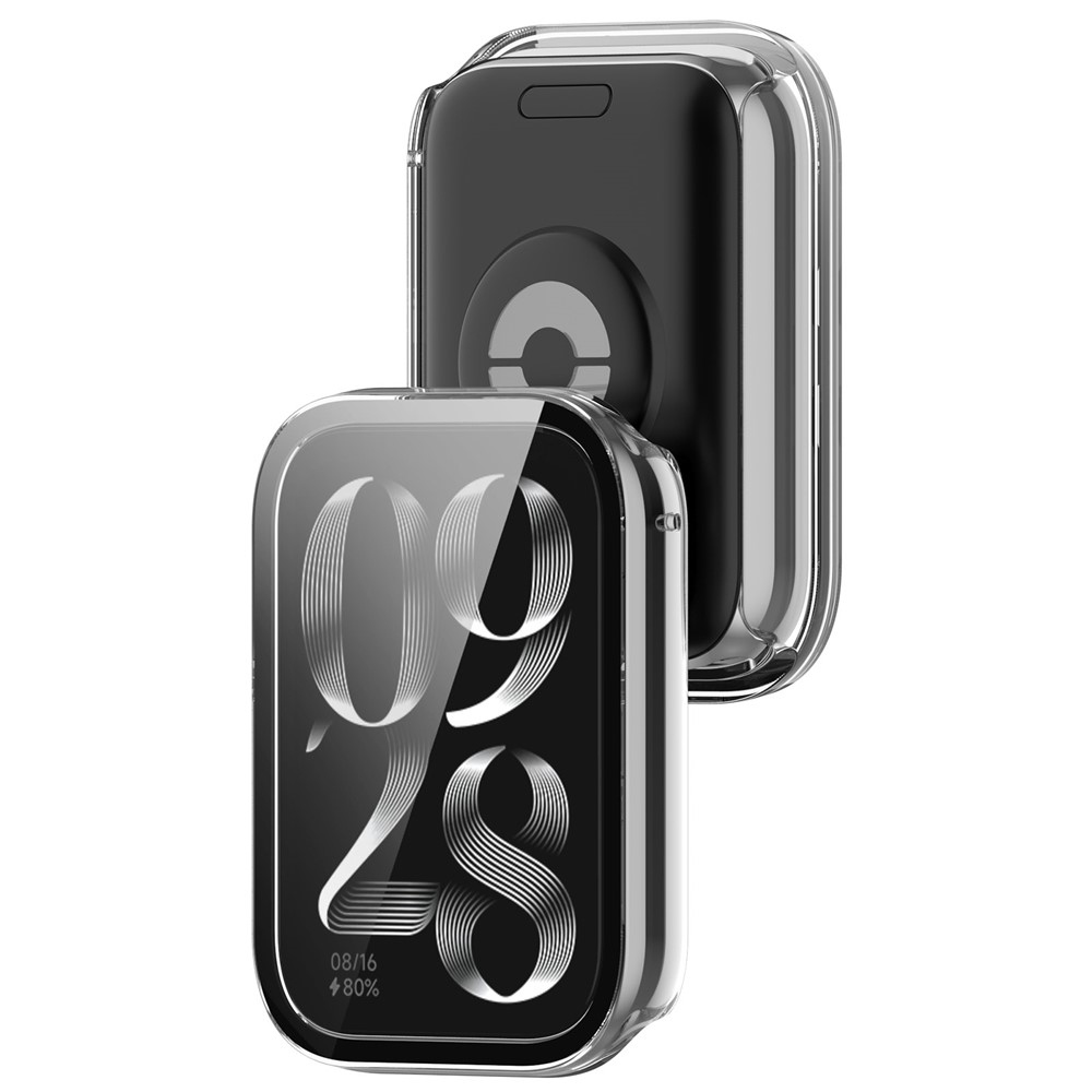 Overall plastové nasadzovacie puzdro s ochranným sklom na Xiaomi Smart Band 8 Pro - priehľadné