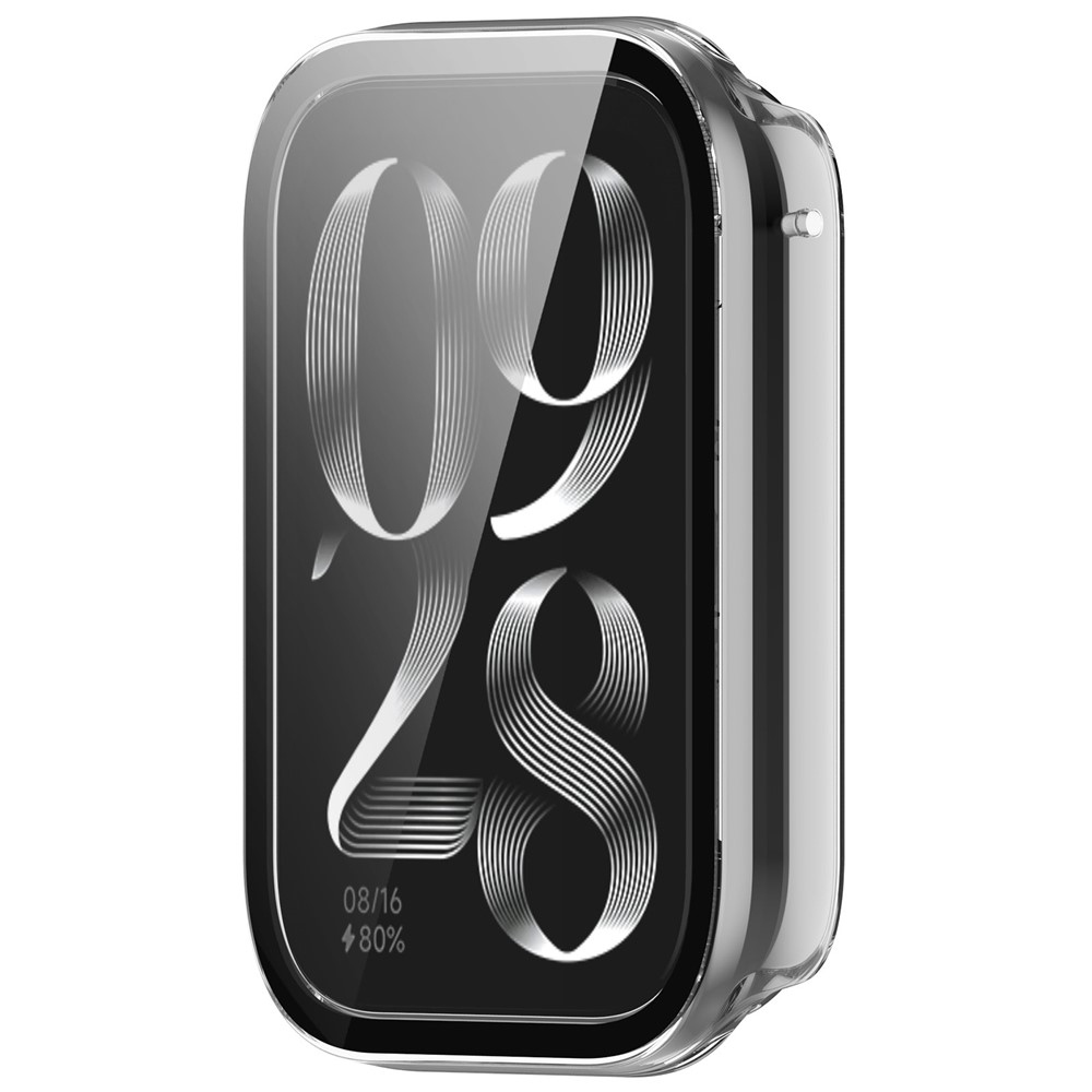 Overall plastové nasadzovacie puzdro s ochranným sklom na Xiaomi Smart Band 8 Pro - priehľadné