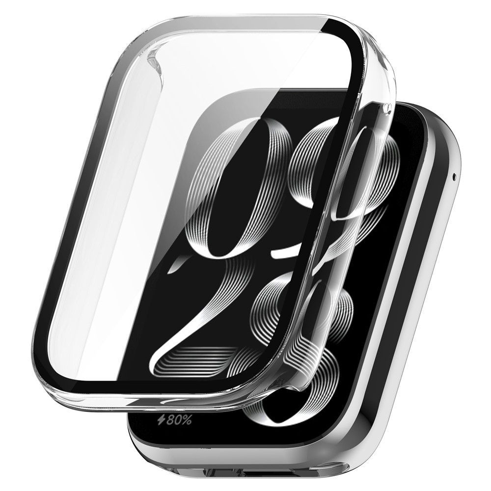 Overall plastové nasadzovacie puzdro s ochranným sklom na Xiaomi Smart Band 8 Pro - priehľadné