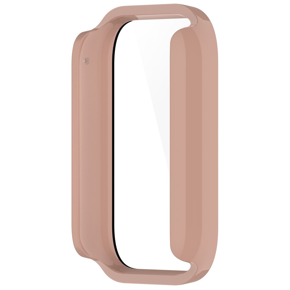 Overall plastové nasadzovacie puzdro s ochranným sklom na Xiaomi Smart Band 8 Pro - ružové