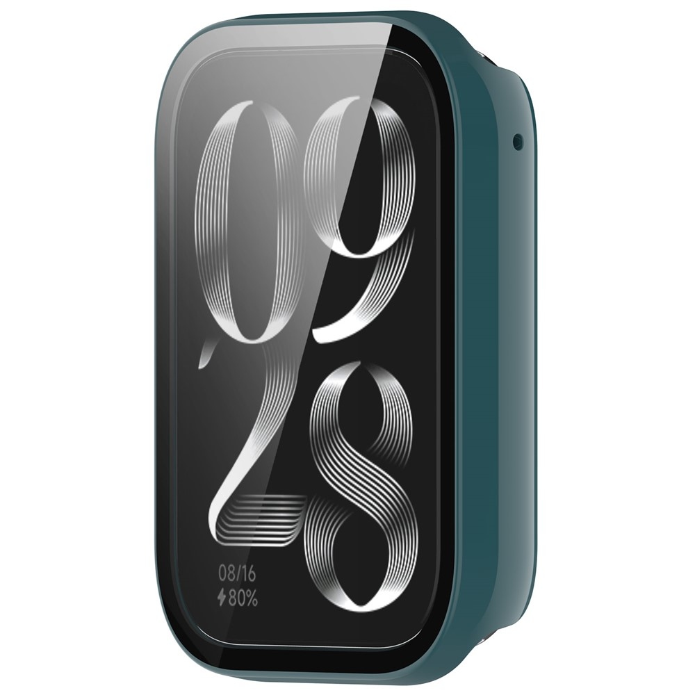 Overall plastové nasadzovacie puzdro s ochranným sklom na Xiaomi Smart Band 8 Pro - zelené