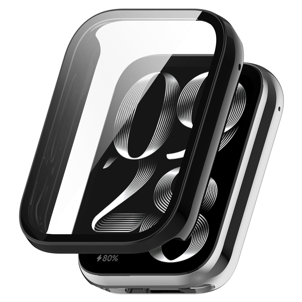 Overall plastové nasadzovacie puzdro s ochranným sklom na Xiaomi Smart Band 9 Pro - čierne