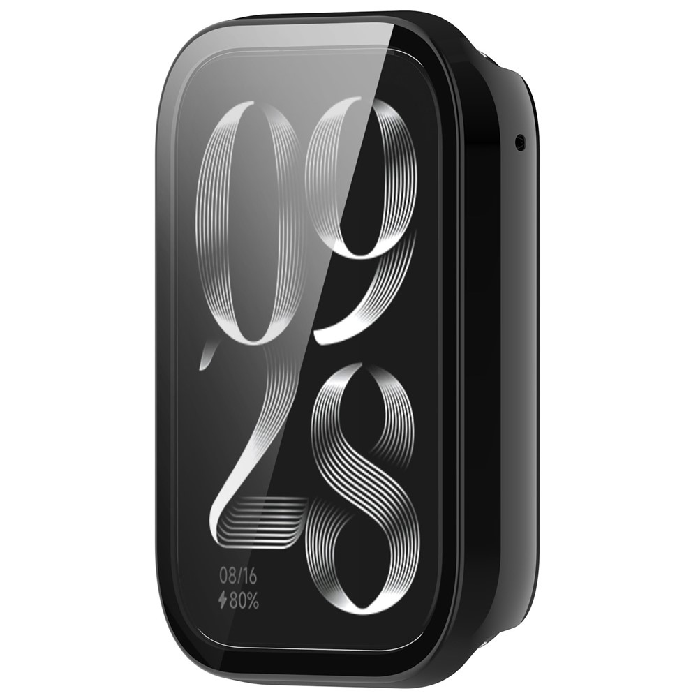Overall plastové nasadzovacie puzdro s ochranným sklom na Xiaomi Smart Band 9 Pro - čierne