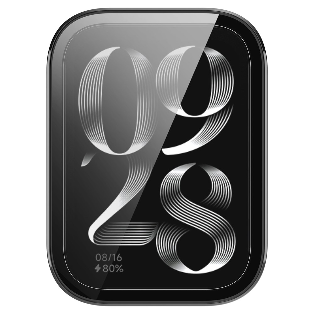 Overall plastové nasadzovacie puzdro s ochranným sklom na Xiaomi Smart Band 9 Pro - čierne