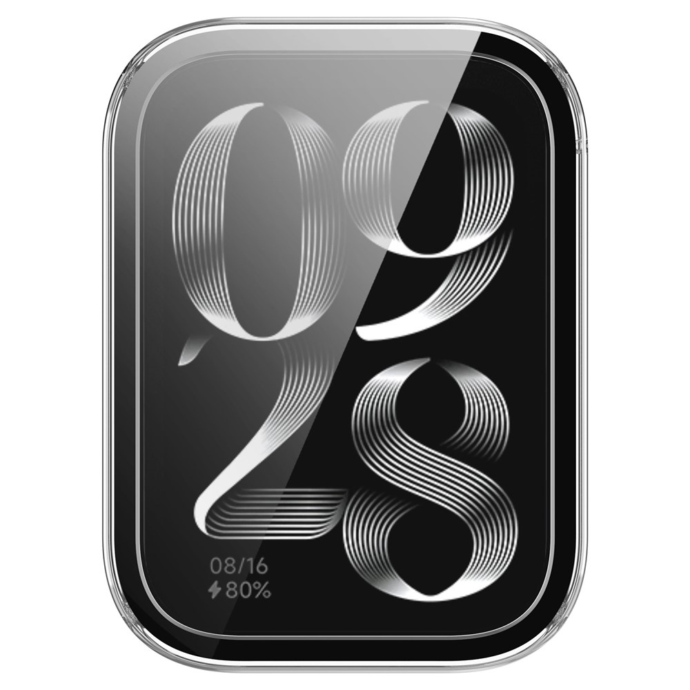 Overall plastové nasadzovacie puzdro s ochranným sklom na Xiaomi Smart Band 9 Pro - priehľadné