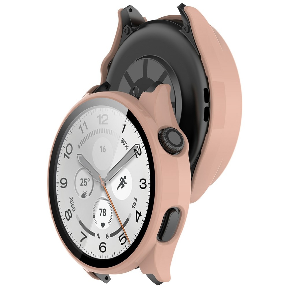 Overall plastové nasadzovacie puzdro s ochranným sklom na Xiaomi Watch 5 - ružové