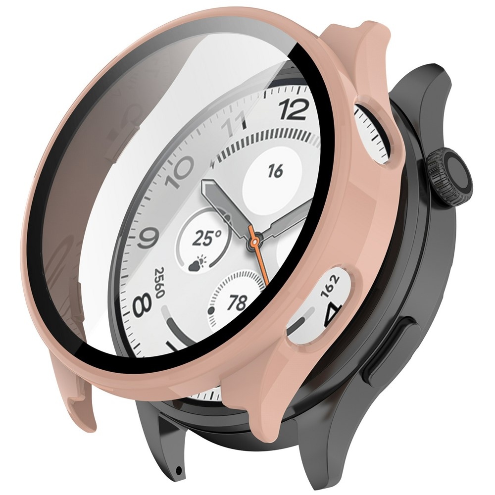Overall plastové nasadzovacie puzdro s ochranným sklom na Xiaomi Watch 5 - ružové