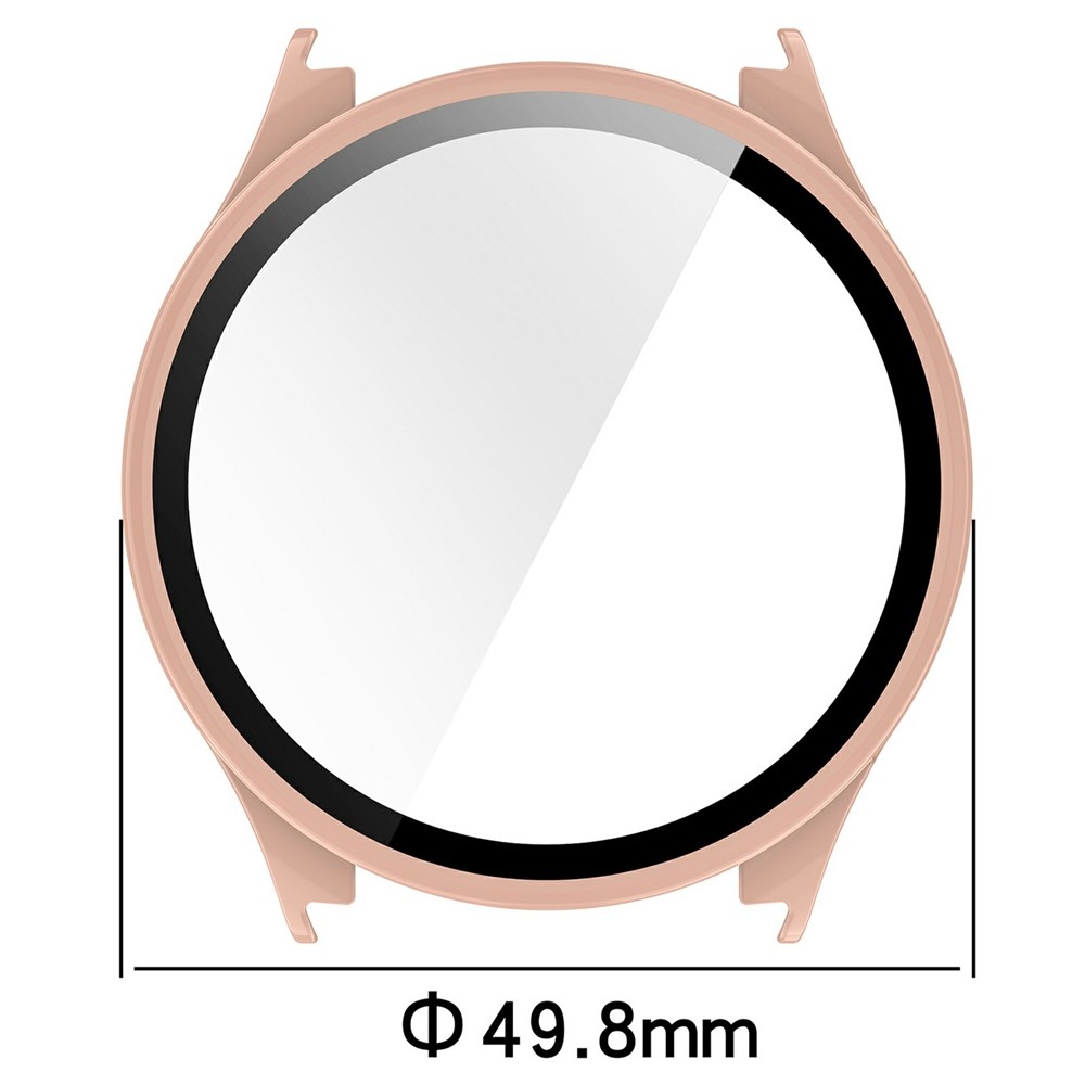 Overall plastové nasadzovacie puzdro s ochranným sklom na Xiaomi Watch 5 - ružové