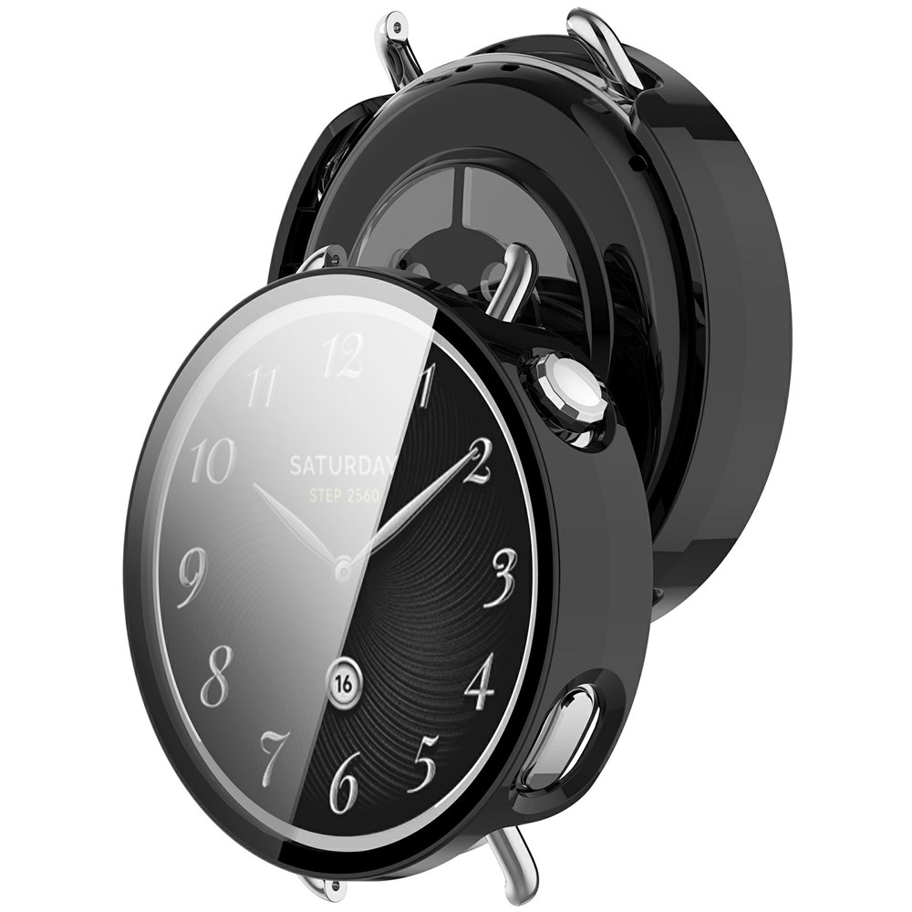 Overall plastové nasadzovacie puzdro s ochranným sklom na Xiaomi Watch S4 41mm - čierne