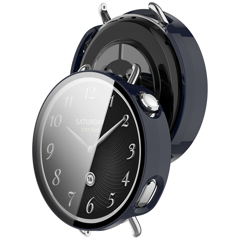 Overall plastové nasadzovacie puzdro s ochranným sklom na Xiaomi Watch S4 41mm - modré