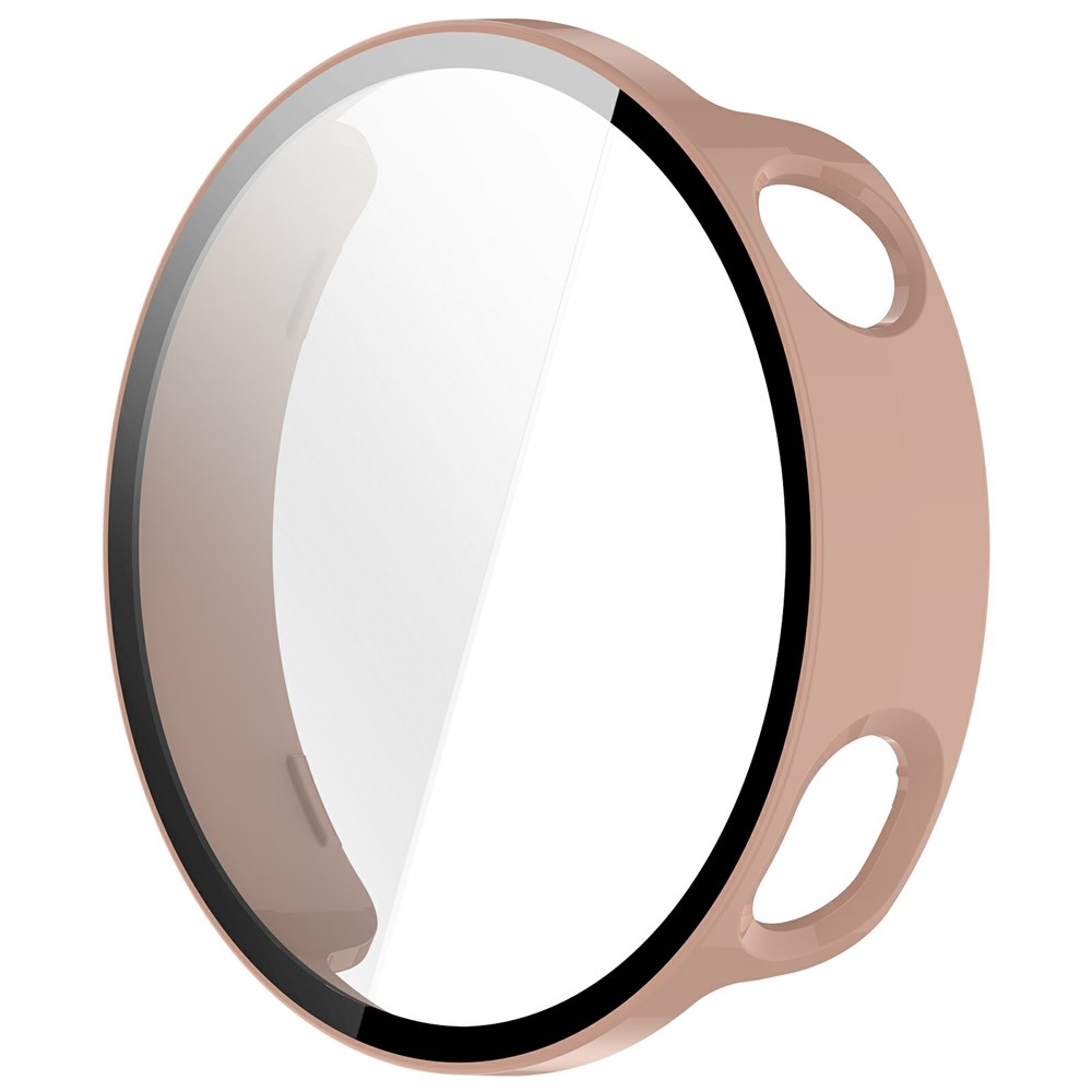 Overall plastové nasadzovacie puzdro s ochranným sklom na Xiaomi Watch S4 41mm - ružové