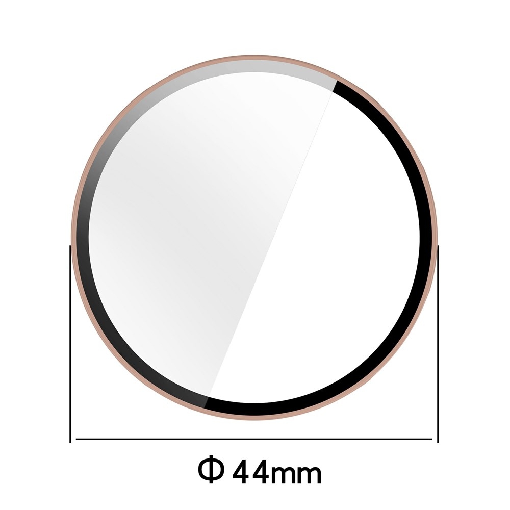 Overall plastové nasadzovacie puzdro s ochranným sklom na Xiaomi Watch S4 41mm - ružové