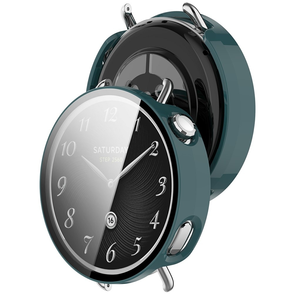 Overall plastové nasadzovacie puzdro s ochranným sklom na Xiaomi Watch S4 41mm - zelené