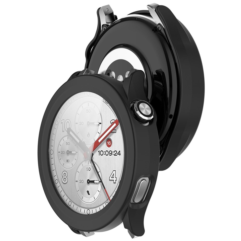 Overall plastové nasadzovacie puzdro s ochranným sklom na Xiaomi Watch S5 - čierne