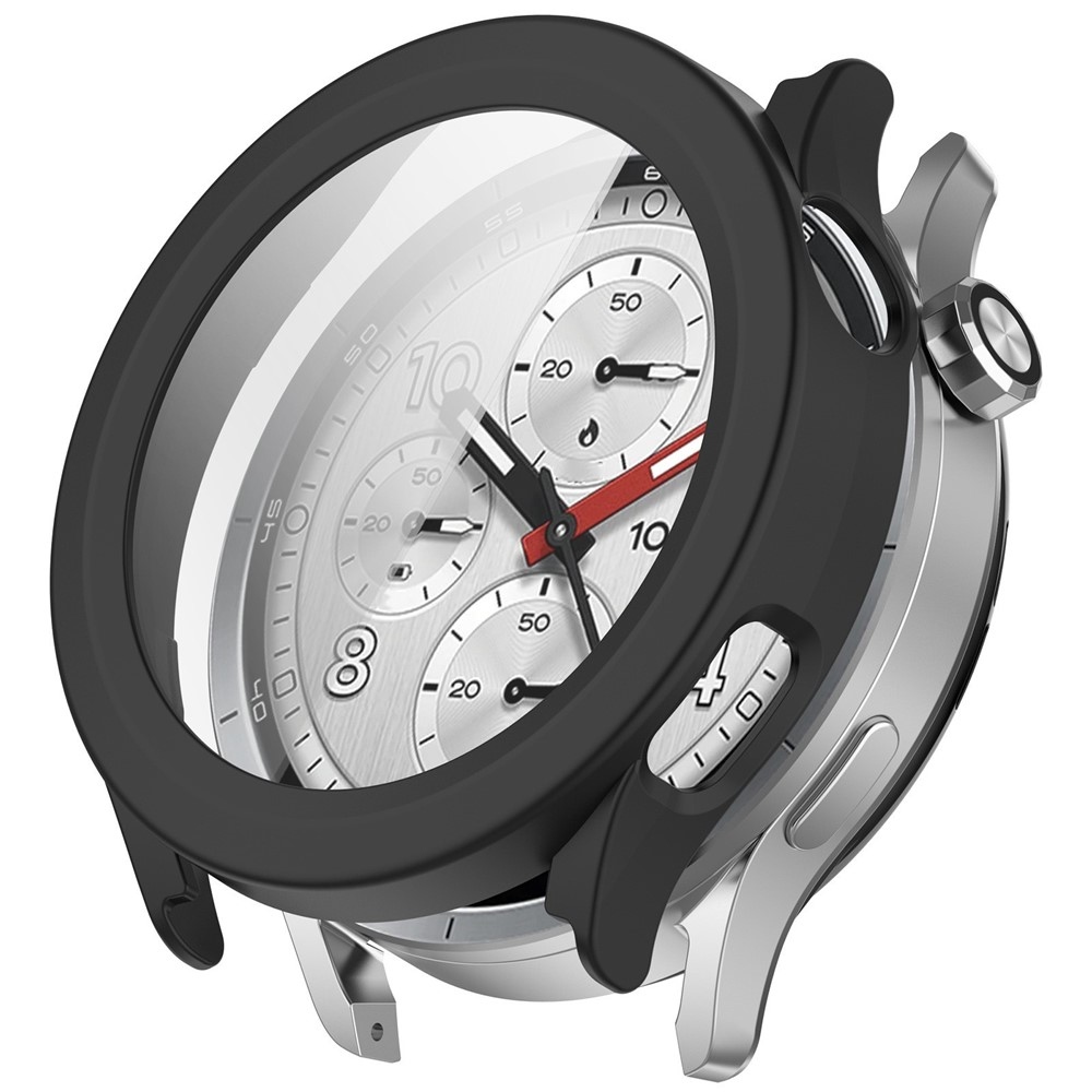 Overall plastové nasadzovacie puzdro s ochranným sklom na Xiaomi Watch S5 - čierne