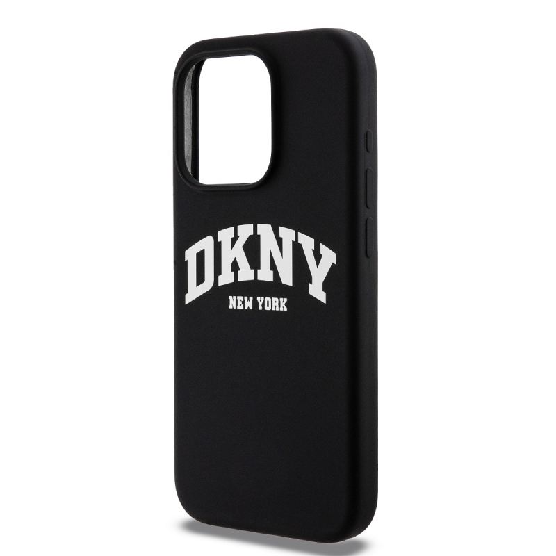 DKNY Liquid Silicone Arch Logo MagSafe Zadný Kryt pre iPhone 15 Pro Black