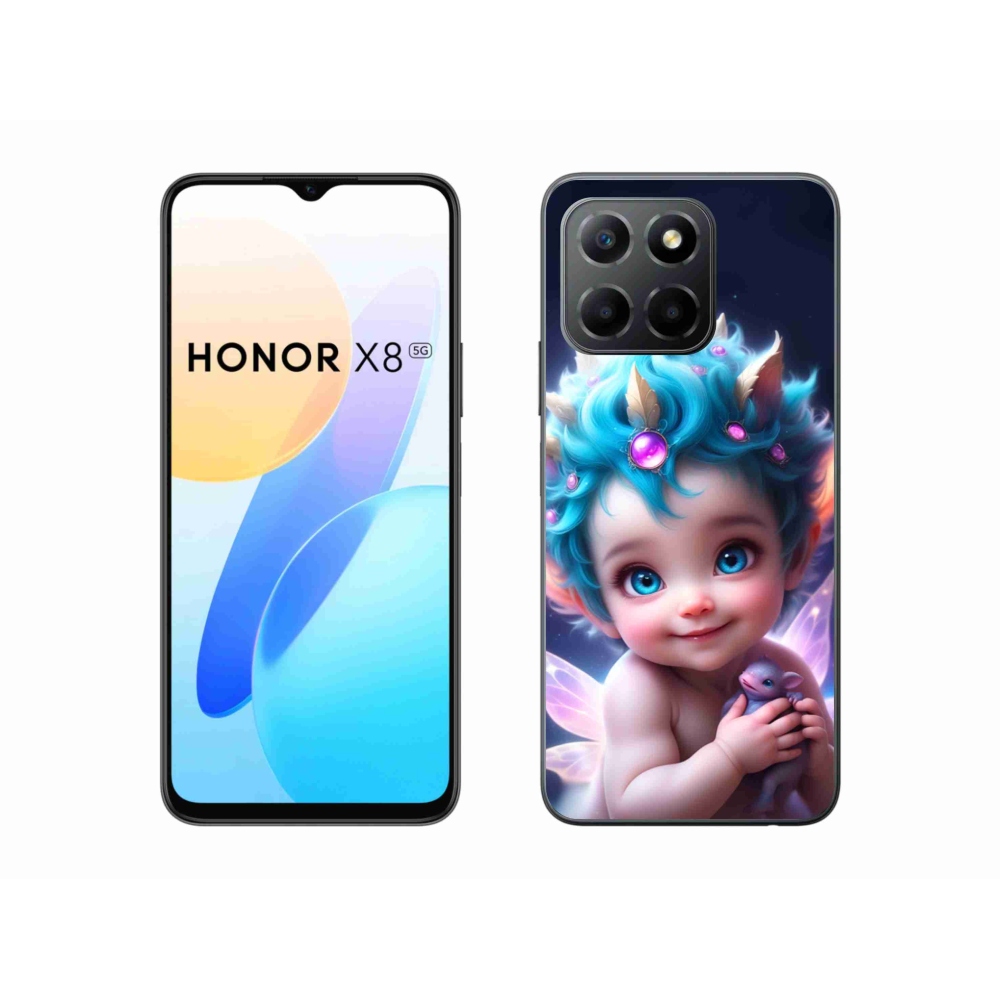 Gélový kryt mmCase na Honor X8 5G - dieťa s motýlími krídlami